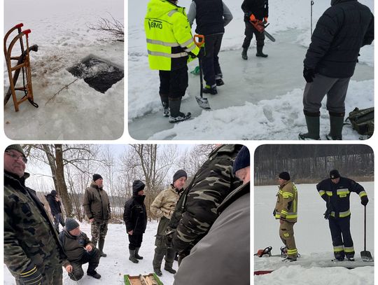 Zimowa mobilizacja wędkarzy. Walczyli z przyduchą na jeziorach w powiecie starogardzkim Zimowa mobilizacja wędkarzy. Walczyli z przyduchą na jeziorach w powiecie starogardzkim