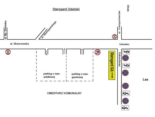 Zmiana organizacji ruchu w rejonie cmentarzy