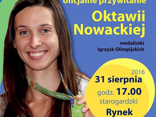 Zobacz Oktawię Nowacką na żywo! Wielkie powitanie medalistki z RIO już w środę na starogardzkim Rynku!