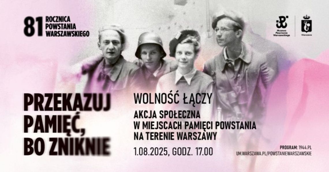 1 sierpnia 2025 r. - Ważny dzień w kalendarzu. Narodowy Dzień Pamięci Powstania Warszawskiego