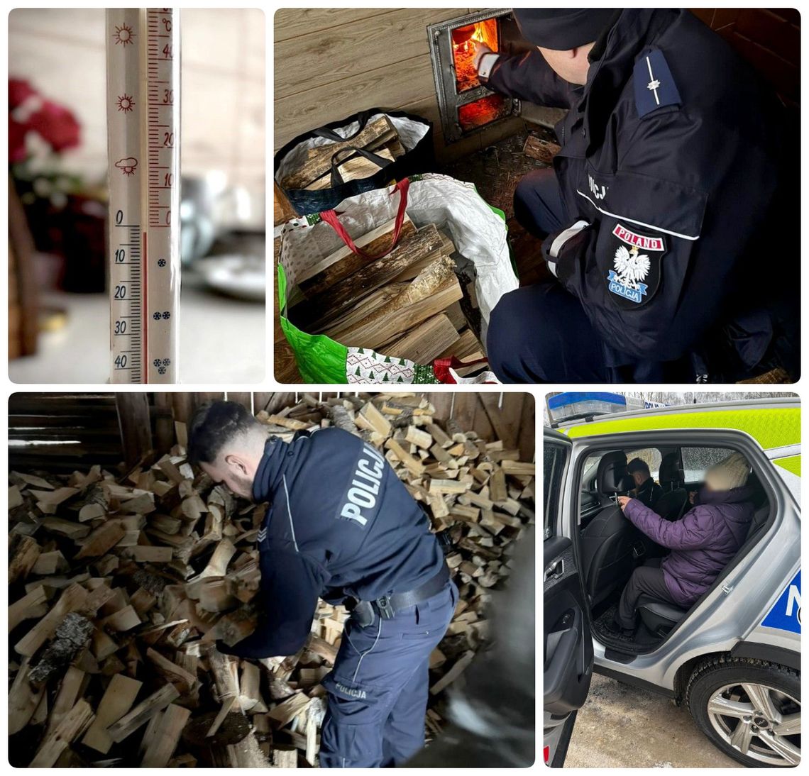 68-letniej kobiecie groziło zamarznięcie we własnym domu. W mieszkaniu panowała temperatura –7°C. Pomogli policjanci