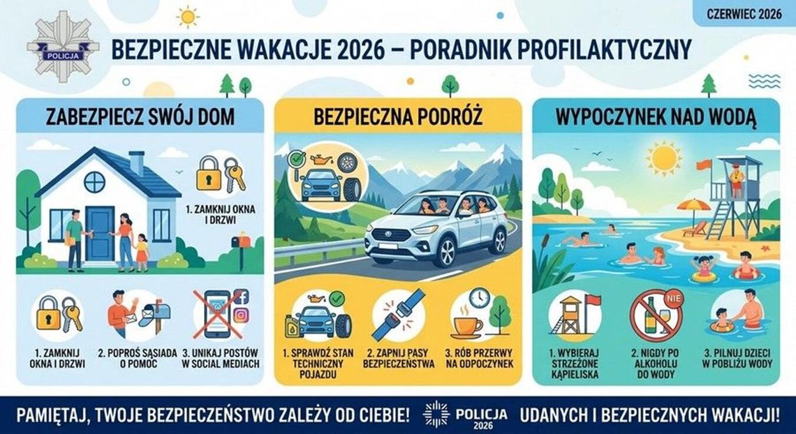 Bezpieczne wakacje 2026. Jak przygotować się do letniego wyjazdu? Bezpieczne wakacje 2026. Jak przygotować się do letniego wyjazdu?