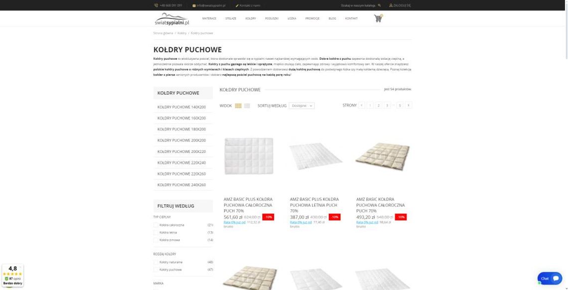 Czy warto inwestować w kołdrę puchową? Zalety naturalnego wypełnienia