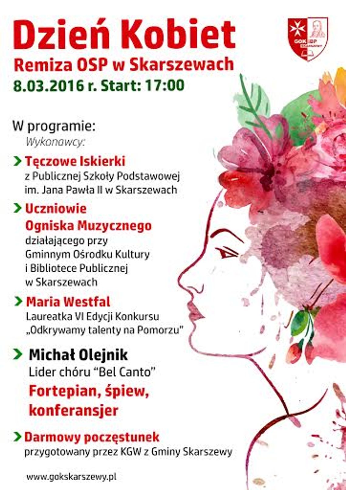 Dzień Kobiet w Skarszewach. Sprawdź program! Dzień Kobiet w Skarszewach. Sprawdź program!