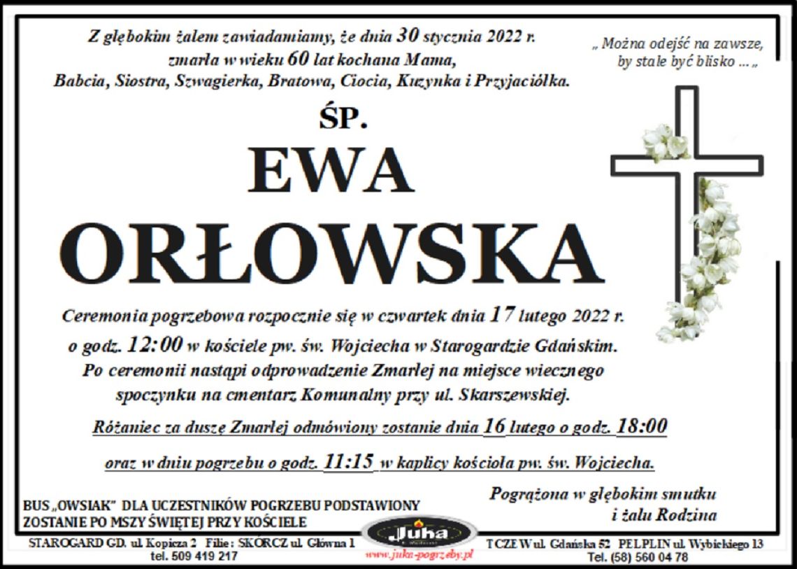 Dzisiaj pogrzeb Ewy Orłowskiej. Morderca wciąż na wolności