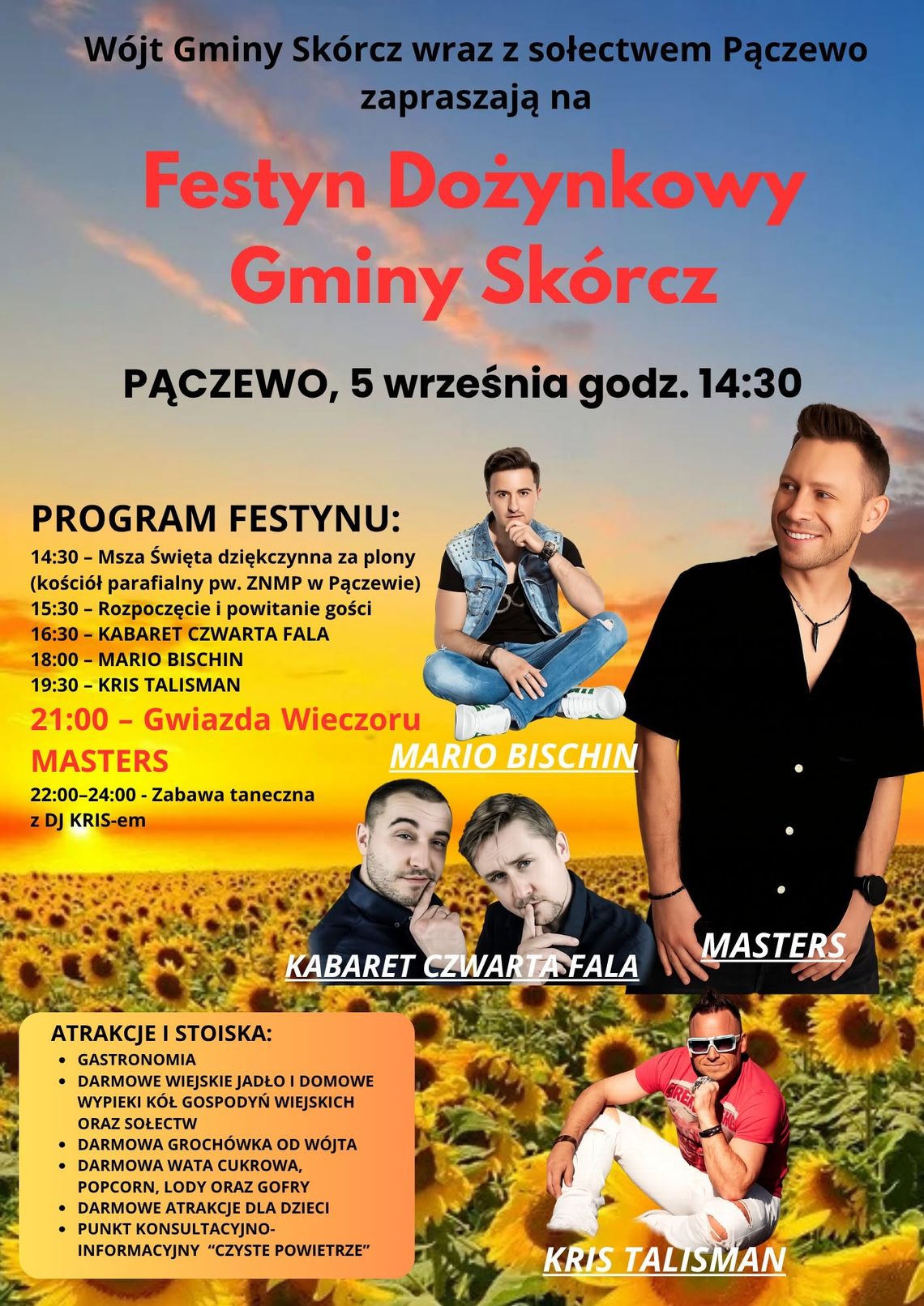 Festyn Dożynkowy Gminy Skórcz. Pączewo zaprasza na wspólne świętowanie Festyn Dożynkowy Gminy Skórcz. Pączewo zaprasza na wspólne świętowanie