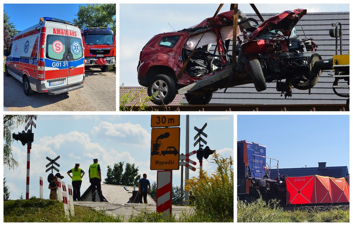 [FOTO] Z OSTATNIEJ CHWILI: Tragiczny wypadek na przejeździe kolejowym w Kokoszkowach. Zginęły dwie osoby