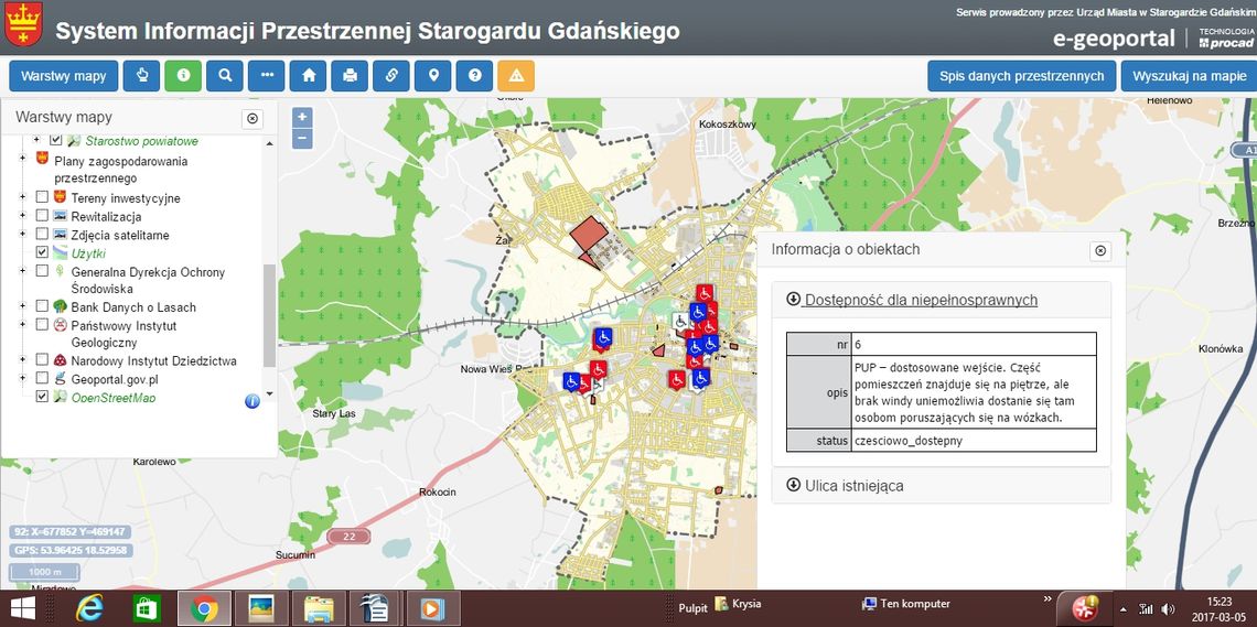 Interaktywna mapa Starogardu. System Informacji Przestrzennej Starogardu Gd.