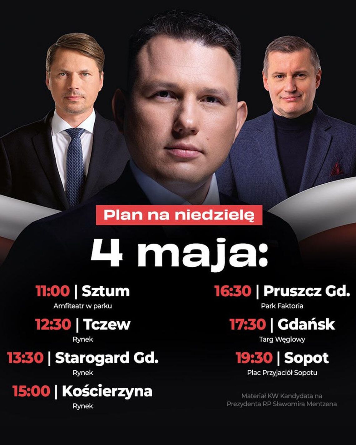 Kandydaci na prezydenta RP na finiszu! Sławomir Mentzen w Starogardzie i Tczewie