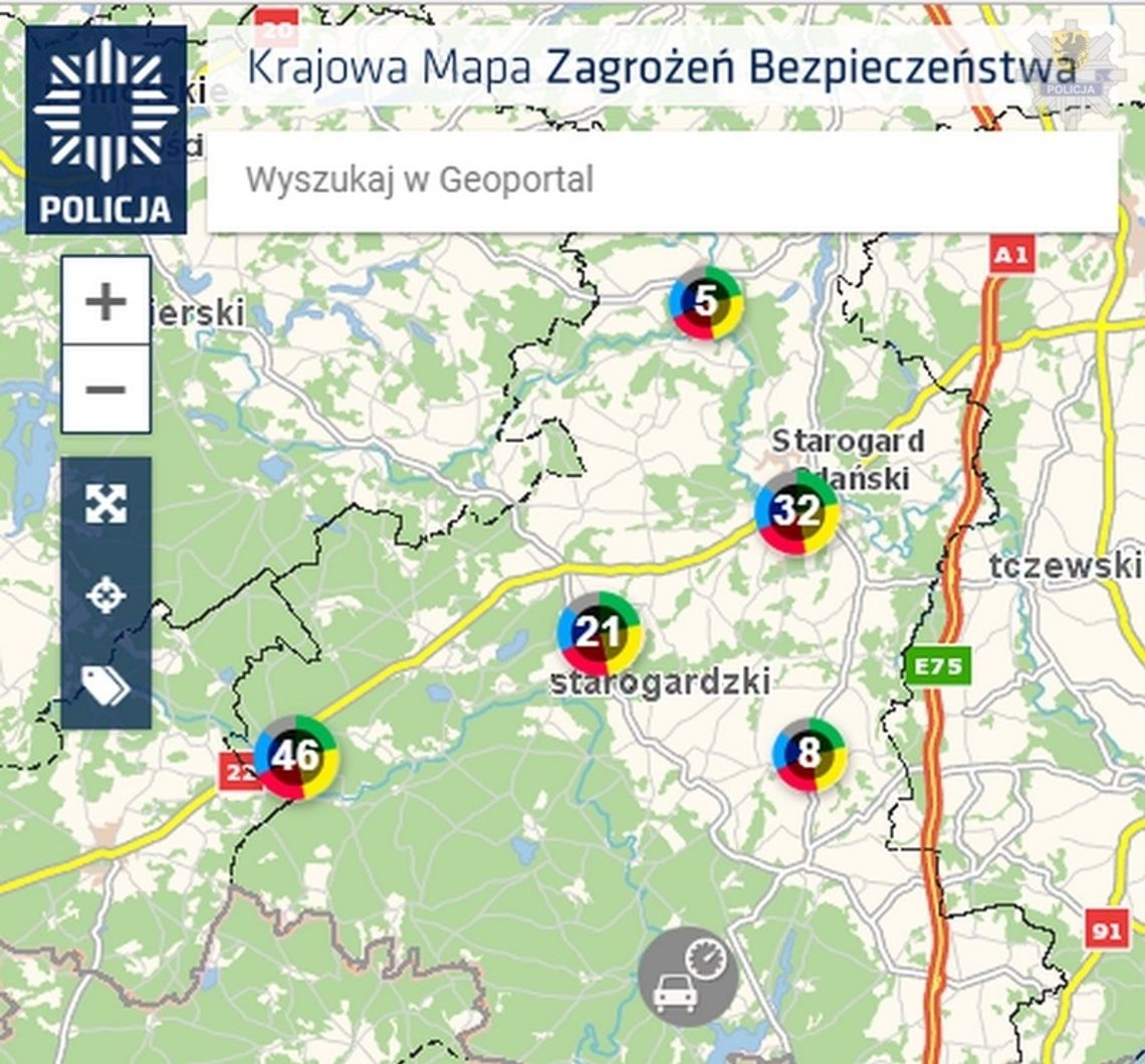 Krajowa Mapa Zagrożeń: Zgłoszono 113 miejsc w powiecie starogardzkim, w których dochodzi do nieprawidłowości 