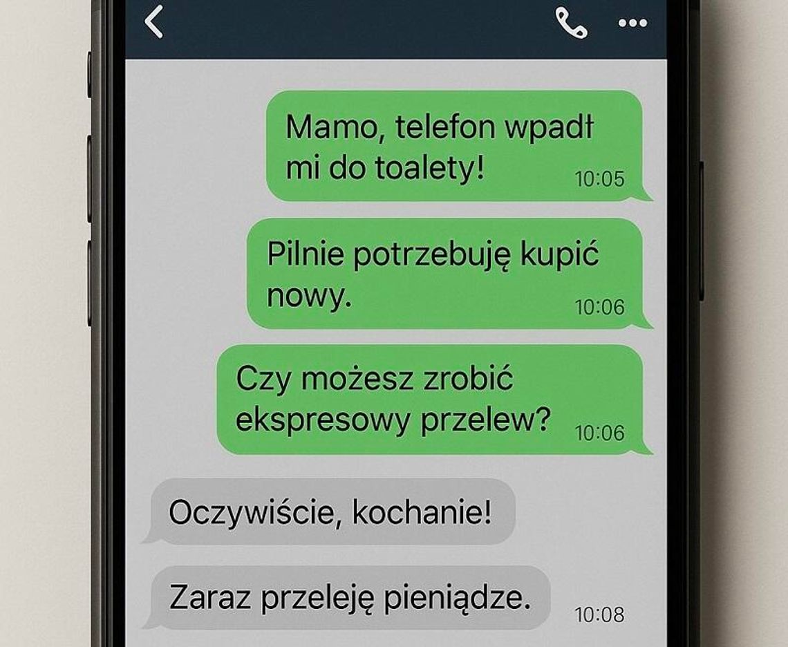 „Mamo, to pilne!” – 73-latka z Gniewa straciła 3 tysiące złotych przez fałszywą wiadomość od „syna”