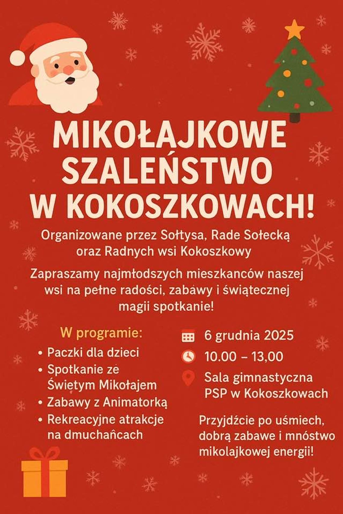 Mikołajkowe Szaleństwo w Kokoszkowach już 6 grudnia! Mikołajkowe Szaleństwo w Kokoszkowach już 6 grudnia!