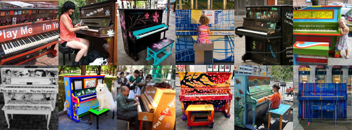 Na Rynku stanie kolorowe i ogólnodostępne pianino Na Rynku stanie kolorowe i ogólnodostępne pianino