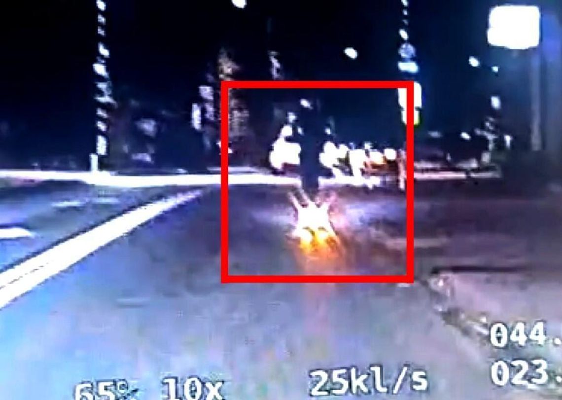 [NAGRANIE] 15-latek na hulajnodze uciekał ulicami Starogardu przed policją