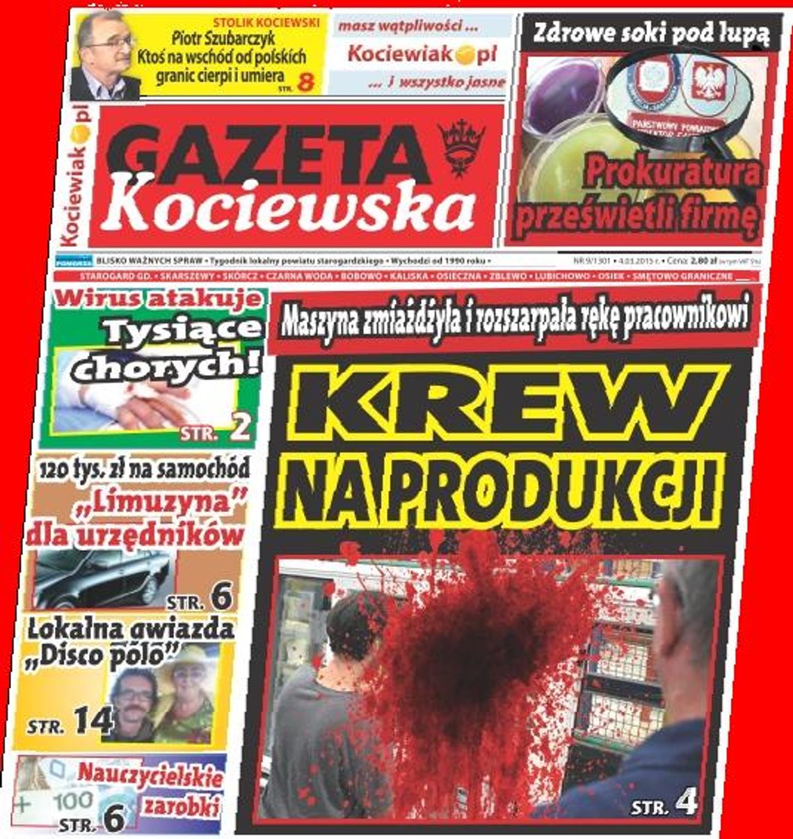 Najnowsza Gazeta Kociewska już w kioskach! Sprawdź o czym się mówi w Twojej miejscowości! Najnowsza Gazeta Kociewska już w kioskach! Sprawdź o czym się mówi w Twojej miejscowości!