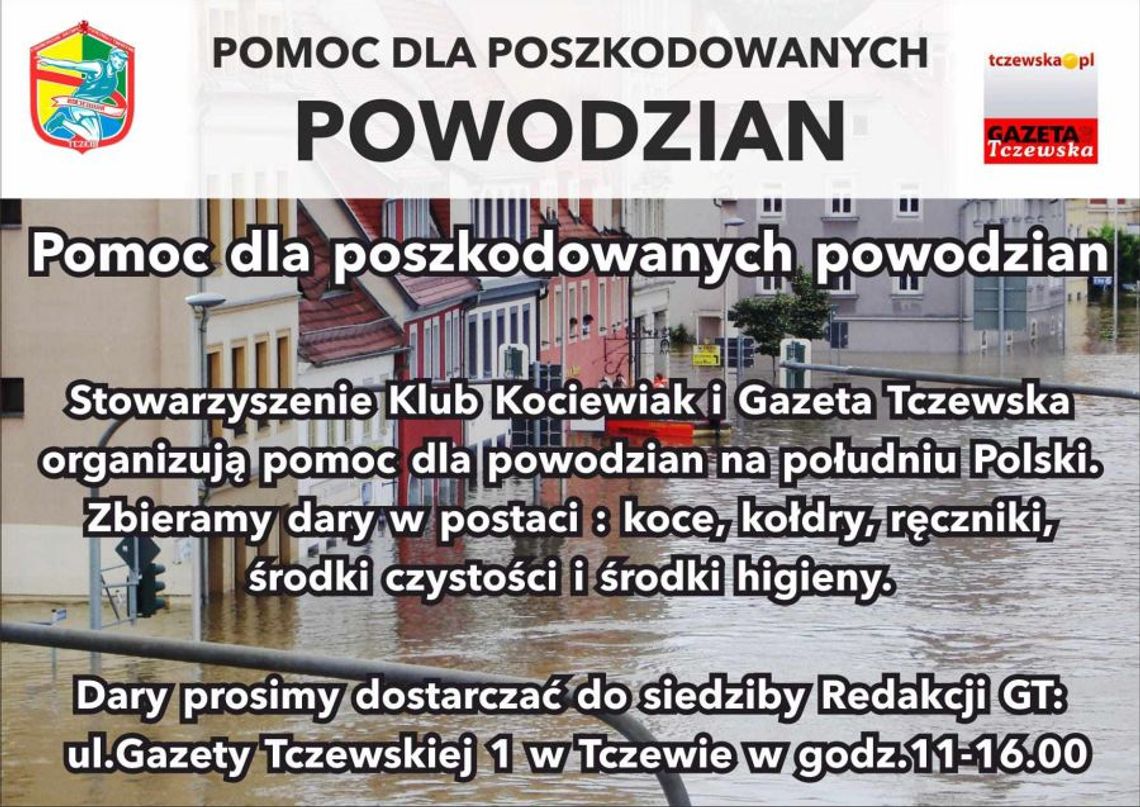 Organizujemy pomoc dla poszkodowanych powodzian. PRZYŁĄCZ SIĘ DO ZBIÓRKI!