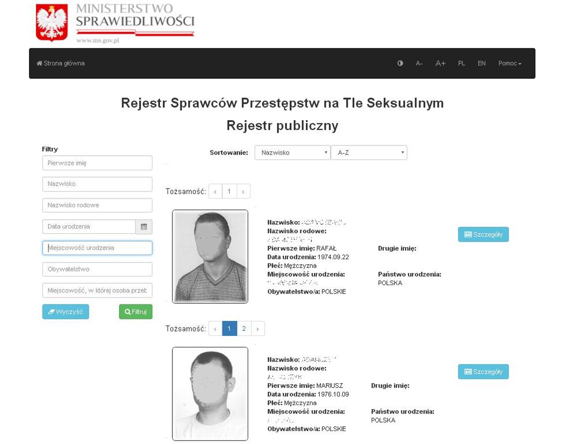 Pedofile i gwałciciele na tapecie. Sprawcy gwałtów tracą anonimowość Pedofile i gwałciciele na tapecie. Sprawcy gwałtów tracą anonimowość