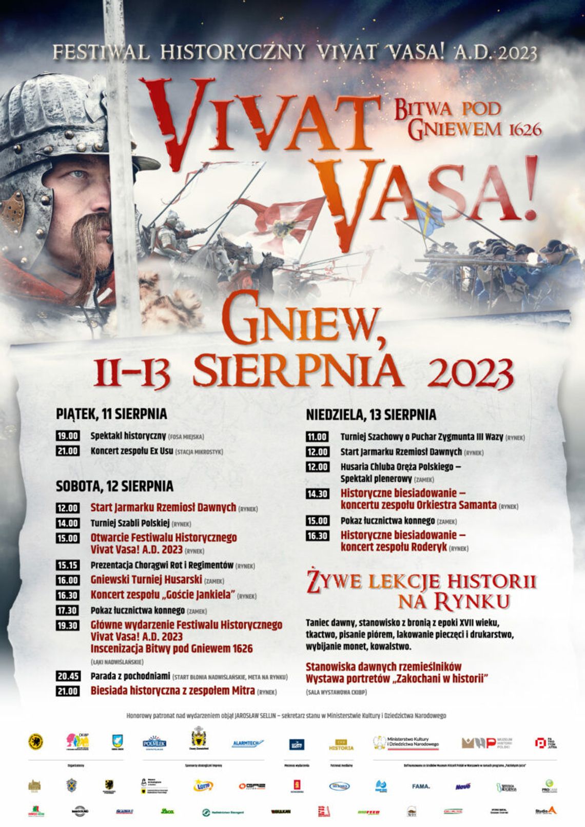 [PEŁNY PROGRAM WYDARZENIA]: W Gniewie rozpoczyna się festiwal historyczny VIVAT VASA! Bitwa pod Gniewem 1626