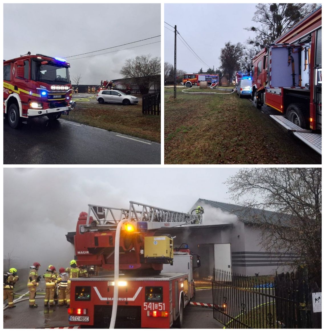 Płonie wędzarnia w gminie Tczew. Na miejscu już 13 zastępów straży pożarnej
