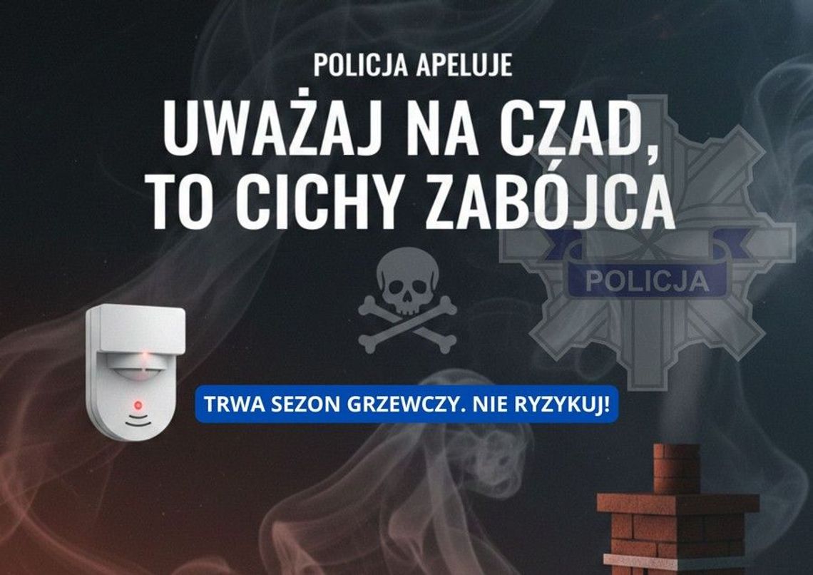 Policja apeluje: uważaj na czad, to cichy zabójca