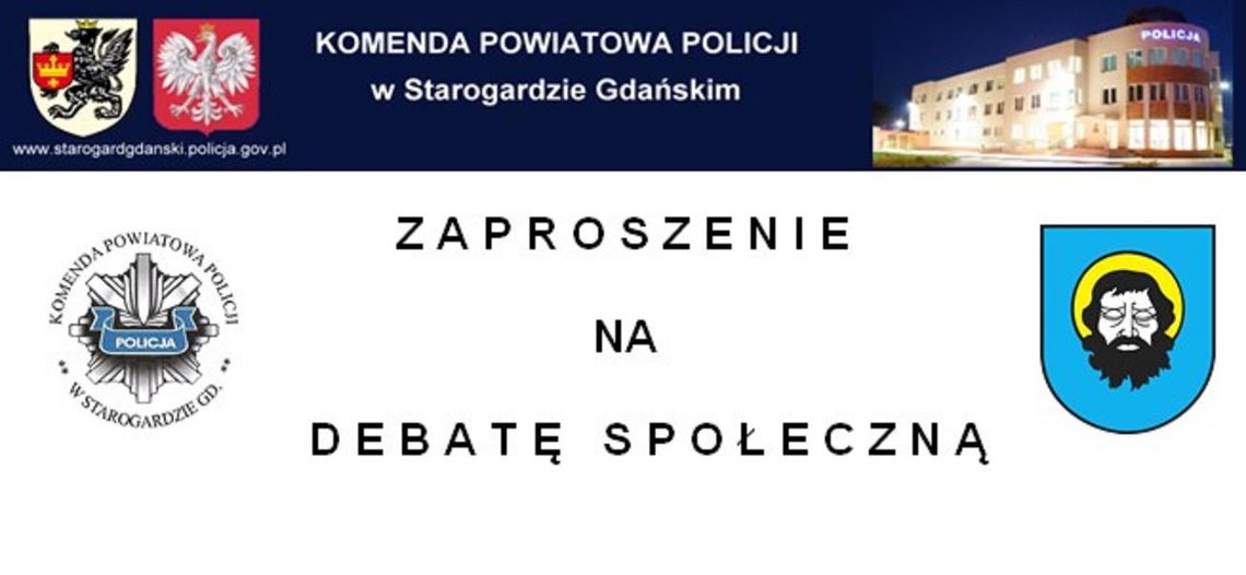 Policja zaprasza na debatę społeczną w Skarszewach Policja zaprasza na debatę społeczną w Skarszewach