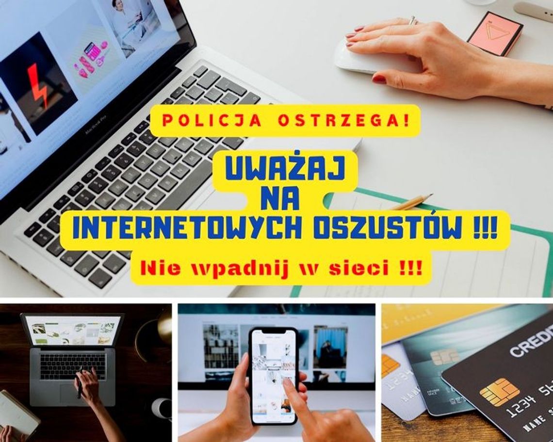 Policjanci ostrzegają przed oszustami internetowymi