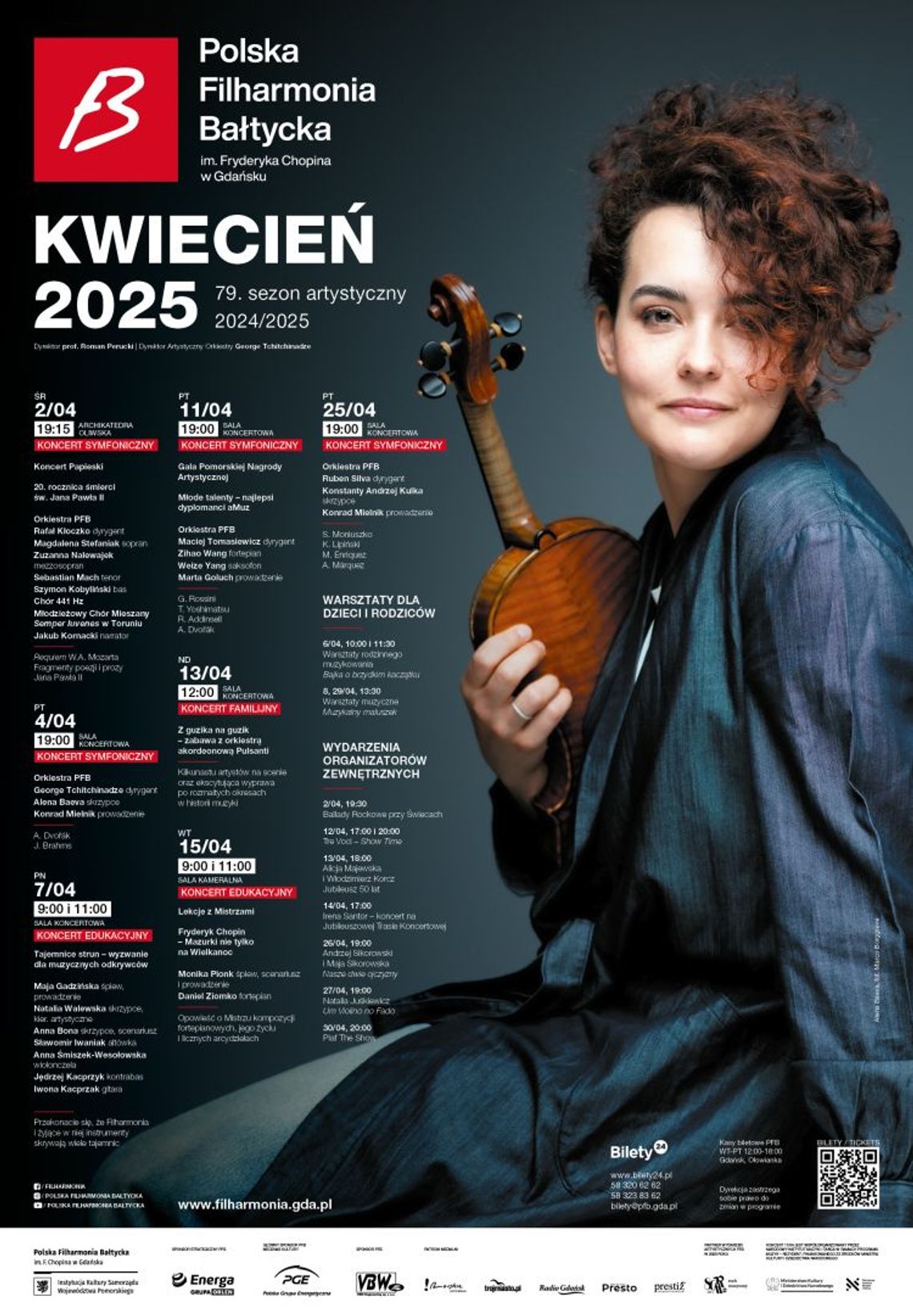 Polska Filharmonia Bałtycka im. Fryderyka Chopina w Gdańsku zaprasza na koncerty i wydarzenia muzyczne w kwietniu 2025 r.