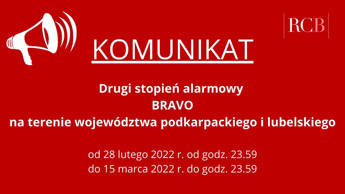  Premier wprowadza drugi stopień alarmowy BRAVO dla dwóch przygranicznych województw