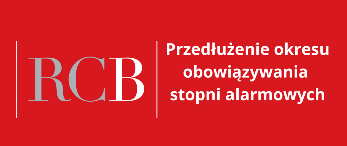 Przedłużenie obowiązywania stopni alarmowych do 28 lutego 2025 roku Przedłużenie obowiązywania stopni alarmowych do 28 lutego 2025 roku
