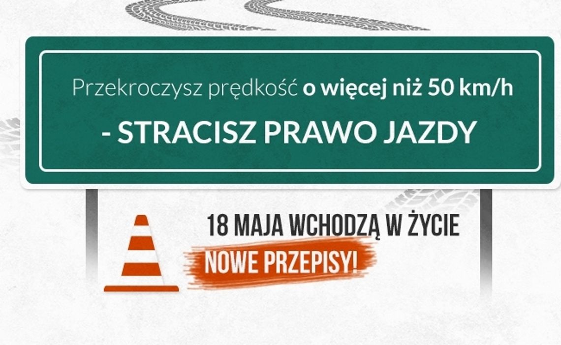 Przekroczysz prędkość o 50km/h? Możesz stracić prawo jazdy! Przekroczysz prędkość o 50km/h? Możesz stracić prawo jazdy!