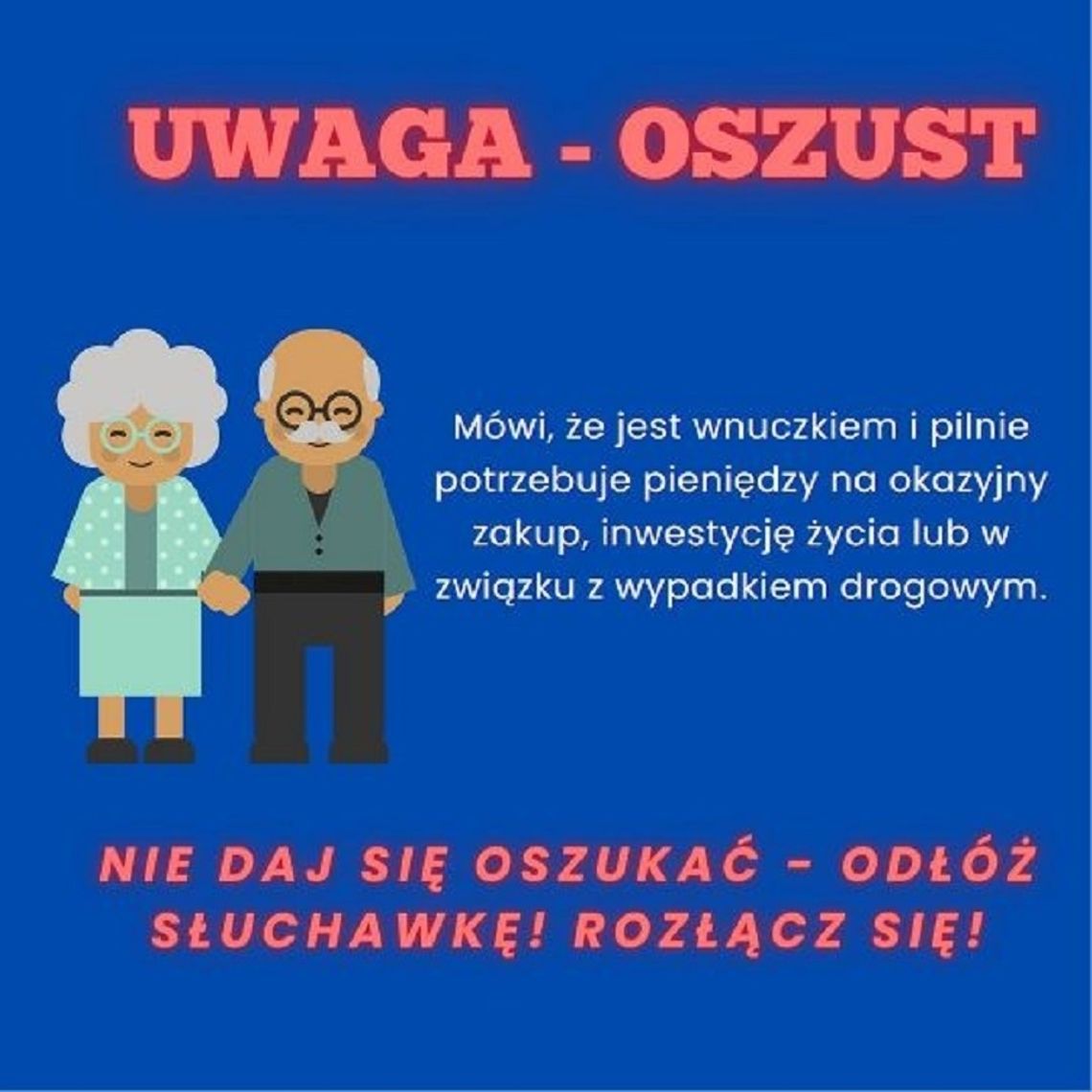 Seniorze nie daj się oszukać! Przestępcy wykorzystują różne metody, by wyłudzić pieniądze