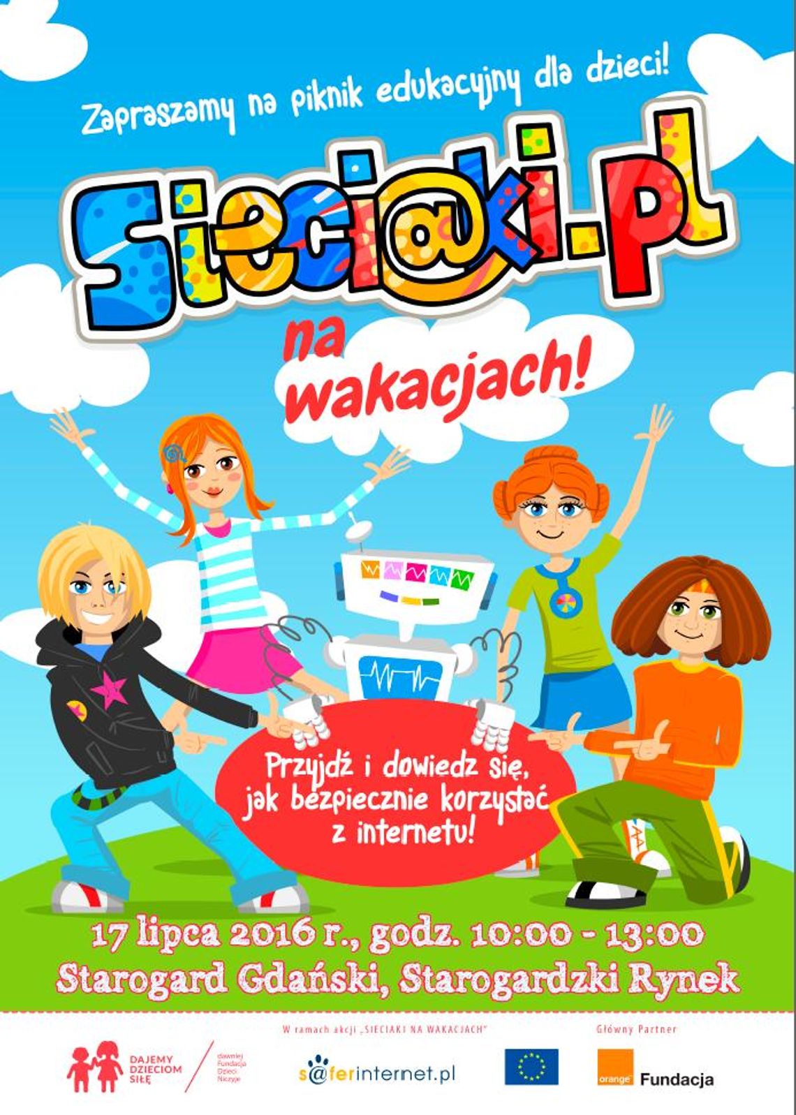 "Sieciaki.pl na wakacjach" – zabawa i edukacja komputerowa na Rynku "Sieciaki.pl na wakacjach" – zabawa i edukacja komputerowa na Rynku