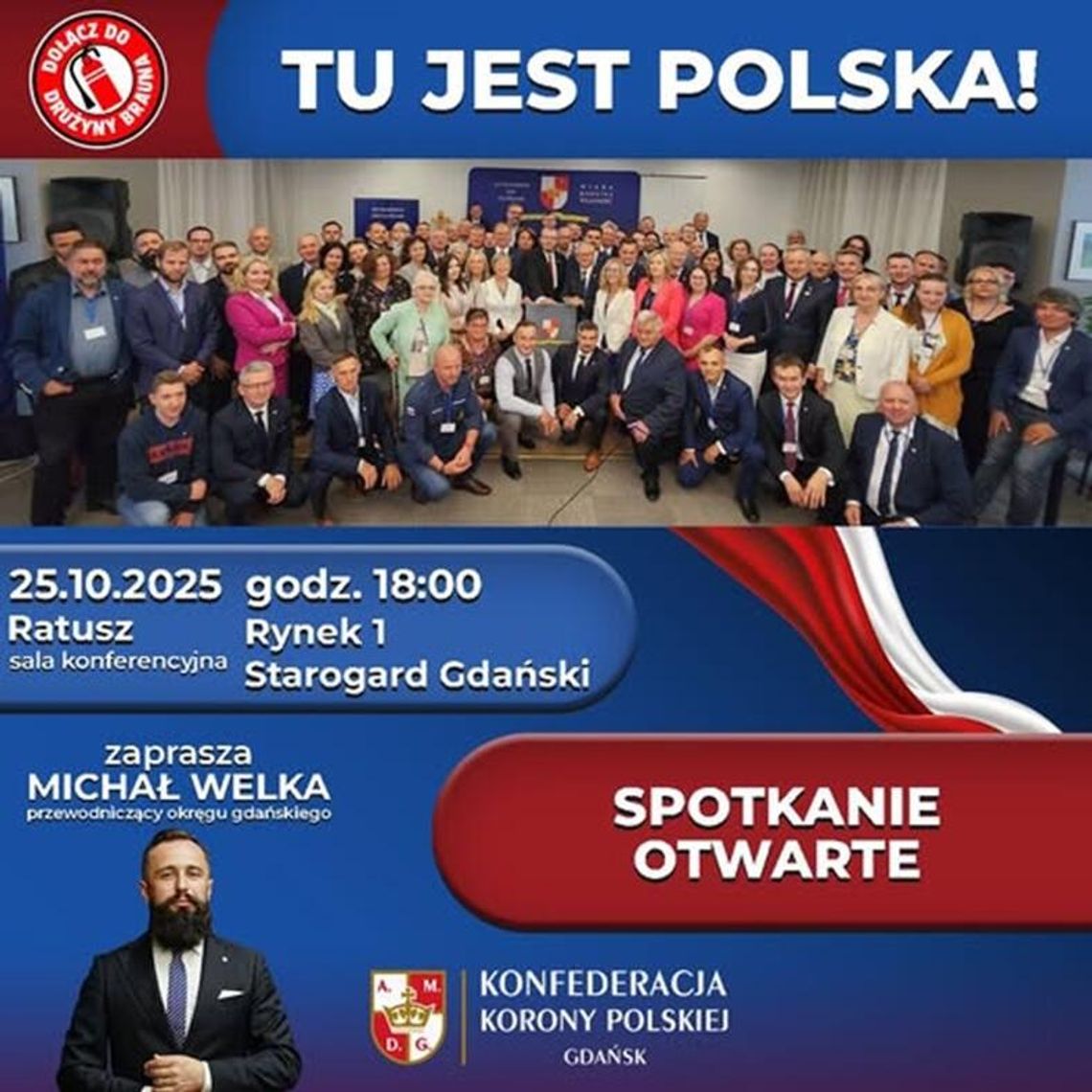 Jutro spotkanie otwarte Konfederacji Korony Polskiej w Ratuszu