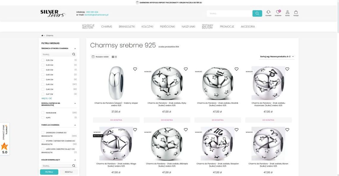 Srebrne charmsy jako prezent - symbolika i uniwersalność w jednym
