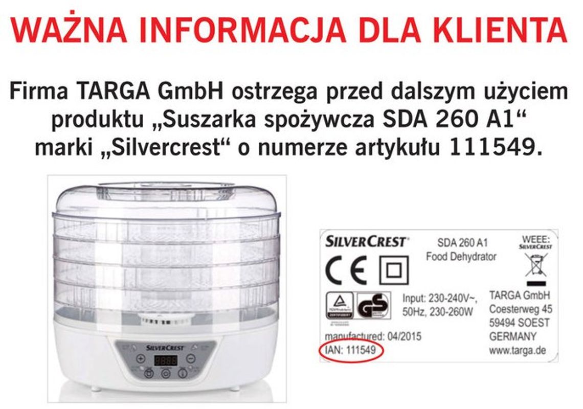 Suszarka, która grozi pożarem?! Wycofują kolejne produkty z rynku Suszarka, która grozi pożarem?! Wycofują kolejne produkty z rynku