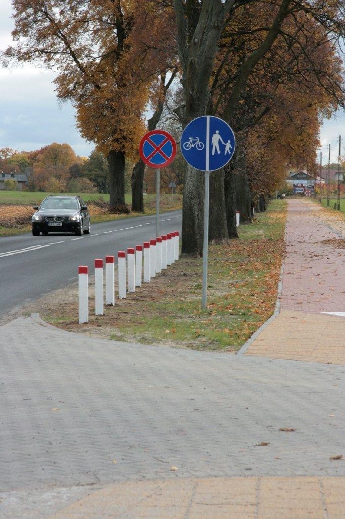 Światła wzdłuż chodnika i ścieżki