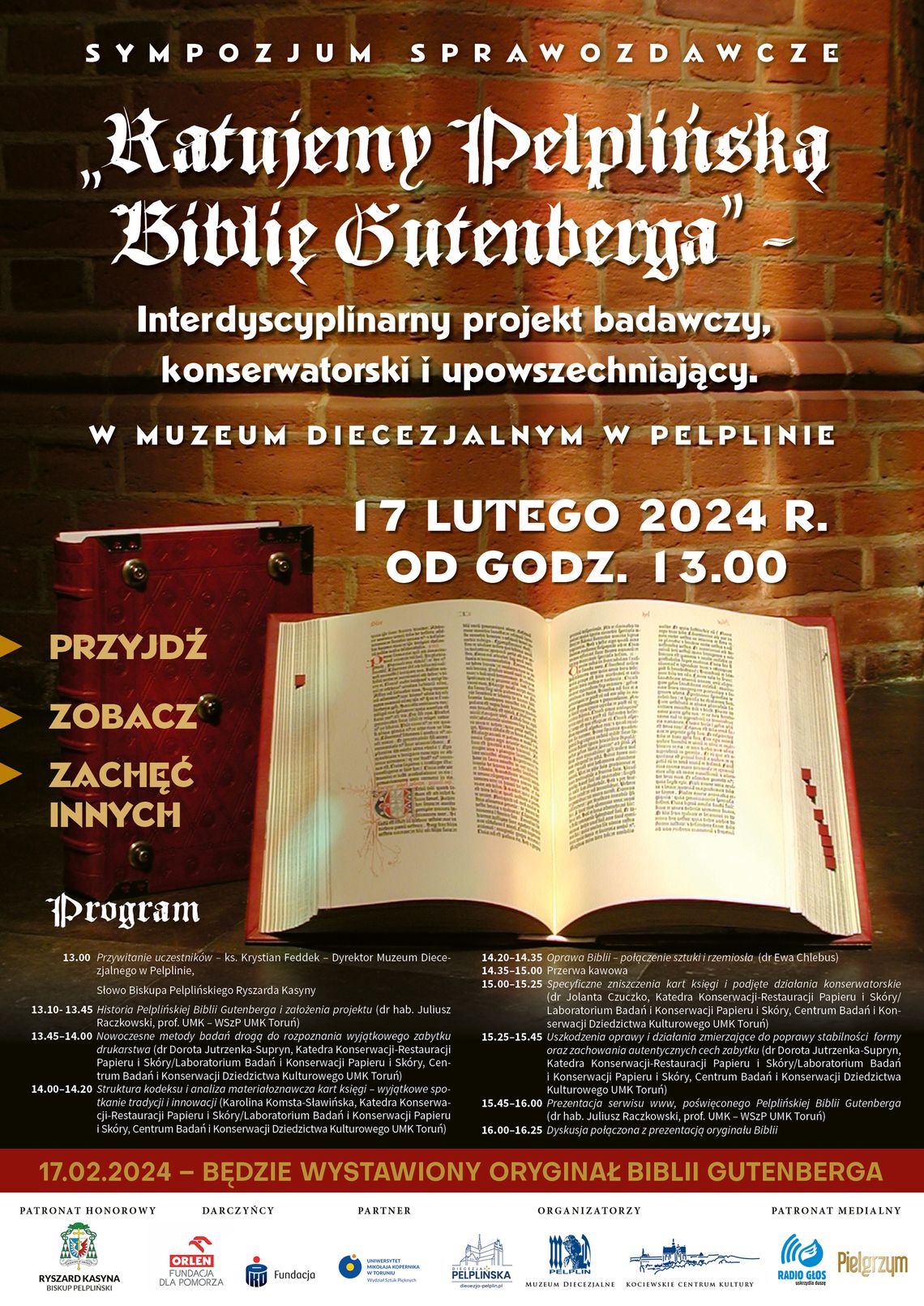 Sympozjum sprawozdawcze pt. Ratujemy Pelplińską Biblię Gutenberga