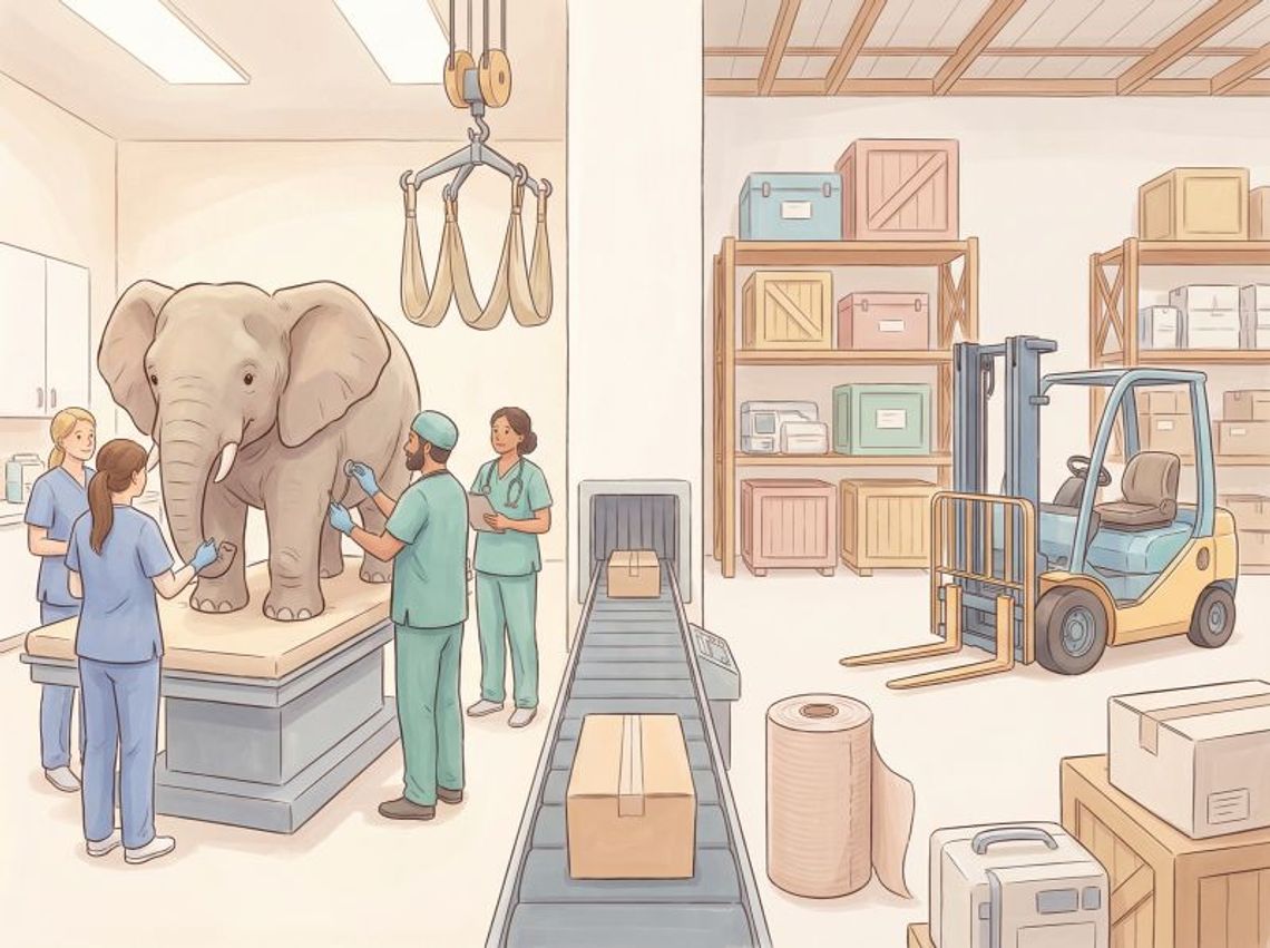 Szpital wagi ciężkiej. Co wspólnego ma magazyn z operacją słonia?