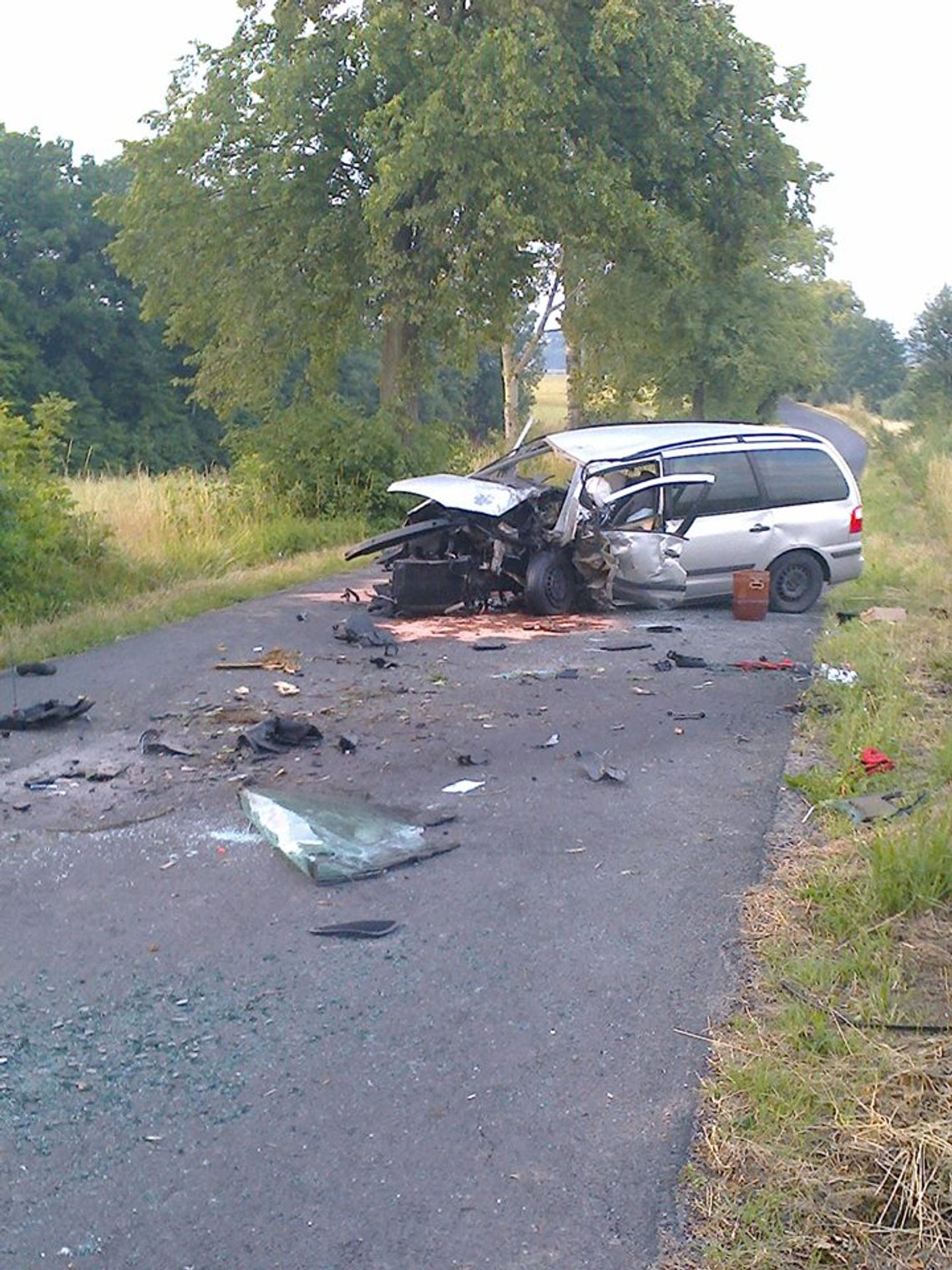 Uderzył w drzewo i trafił do szpitala - ZDJĘCIA