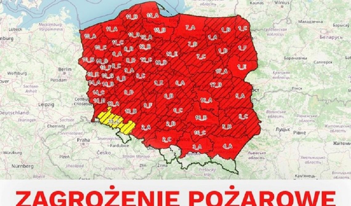 UWAGA! Bardzo wysokie zagrożenie pożarowe w lasach na Kociewiu!