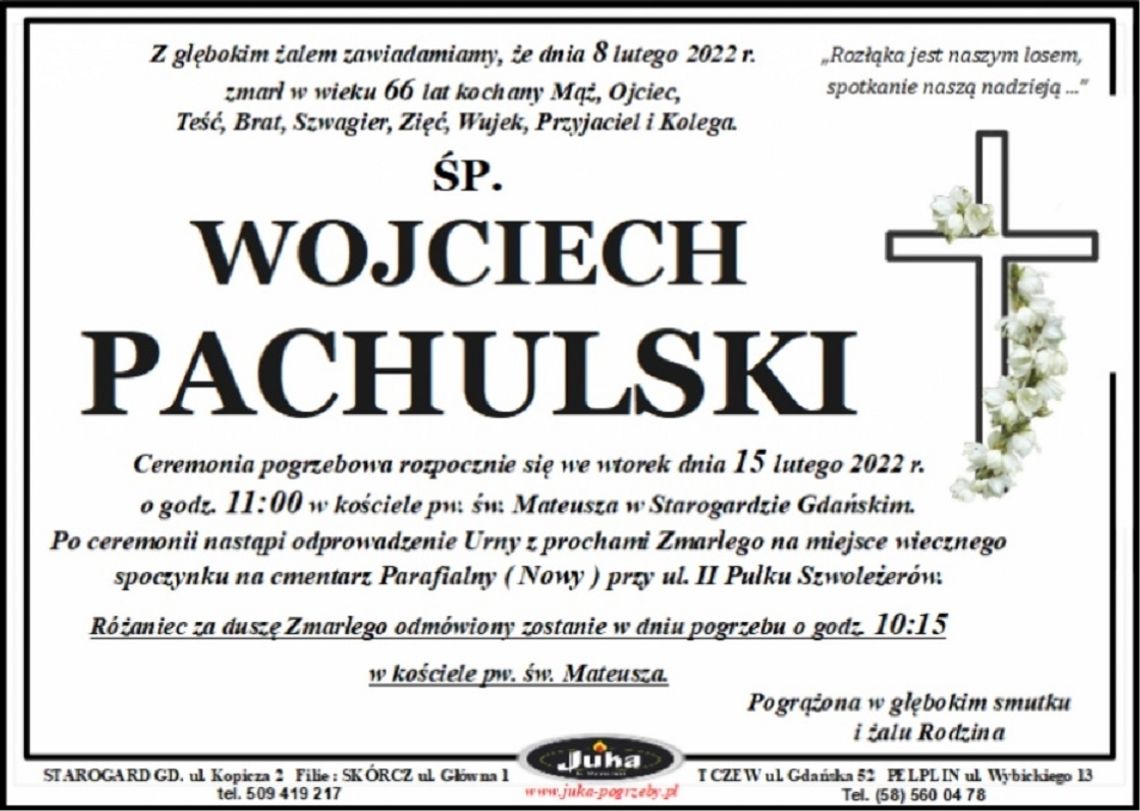 We wtorek pogrzeb Wojciecha Pachulskiego, nauczyciela i wychowawcy wielu młodych pokoleń 