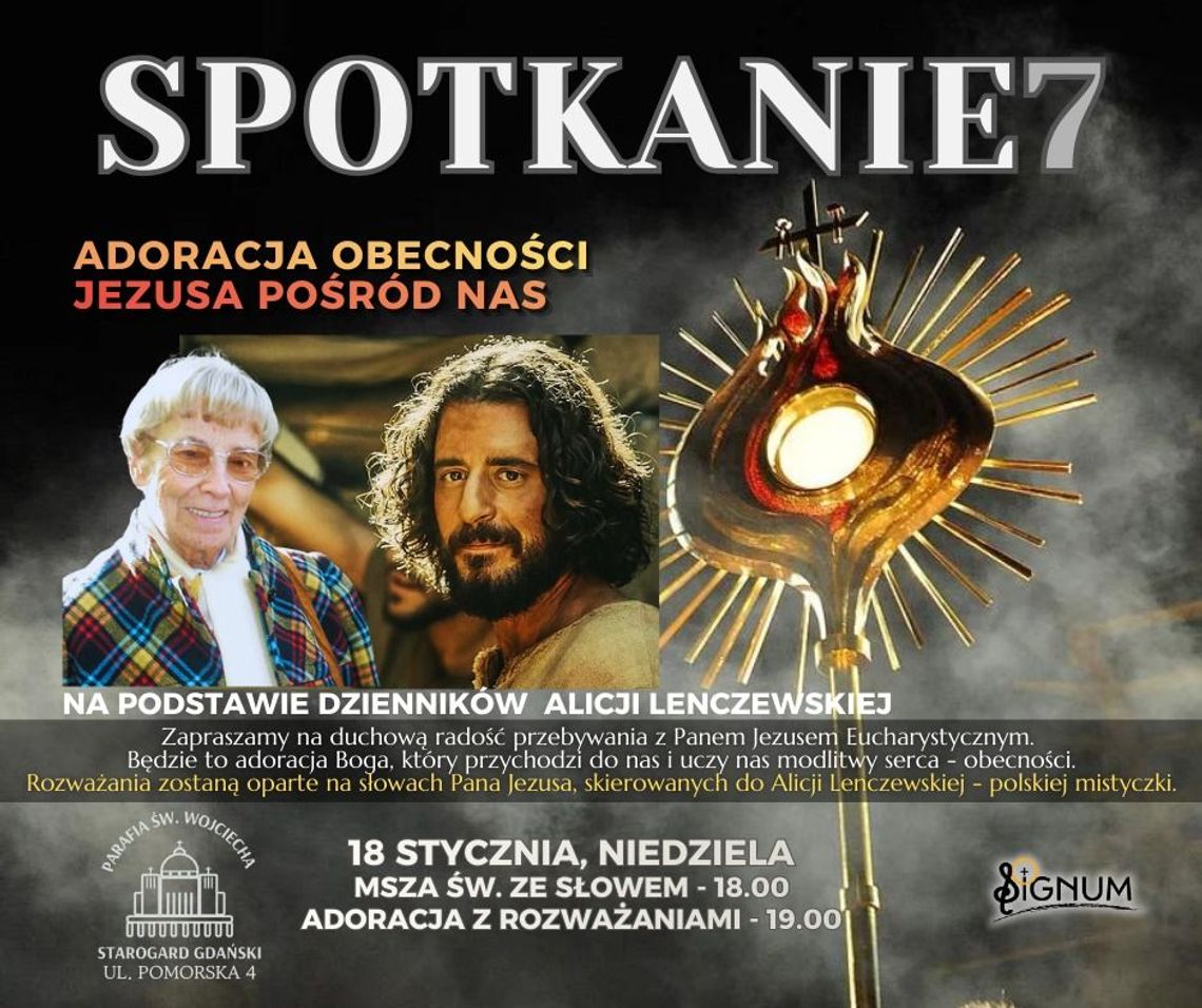 Wieczór adoracji inspirowany dziennikami Alicji Lenczewskiej w parafii św. Wojciecha