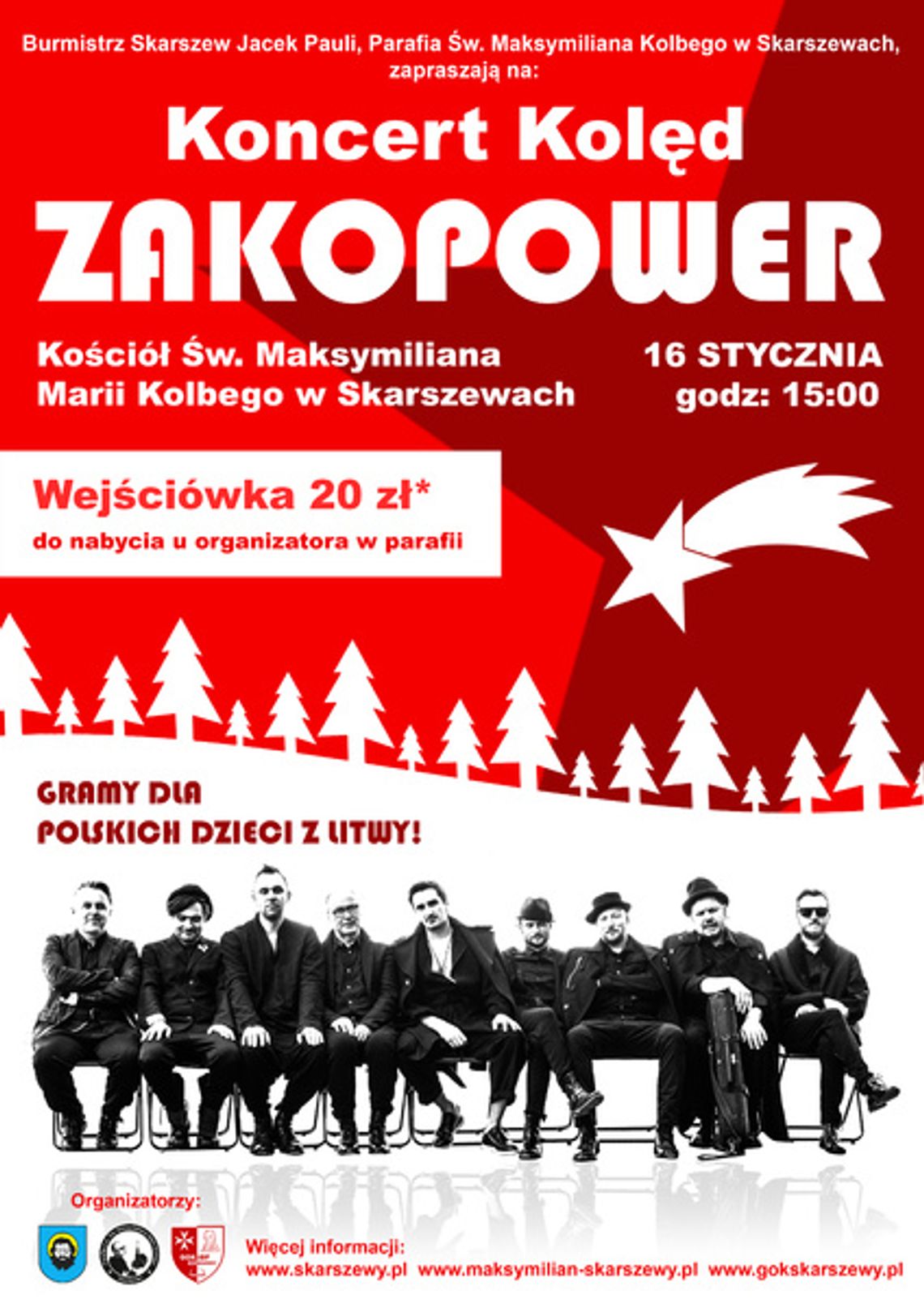 Wielkie kolędowanie z zespołem Zakopower w Skarszewach