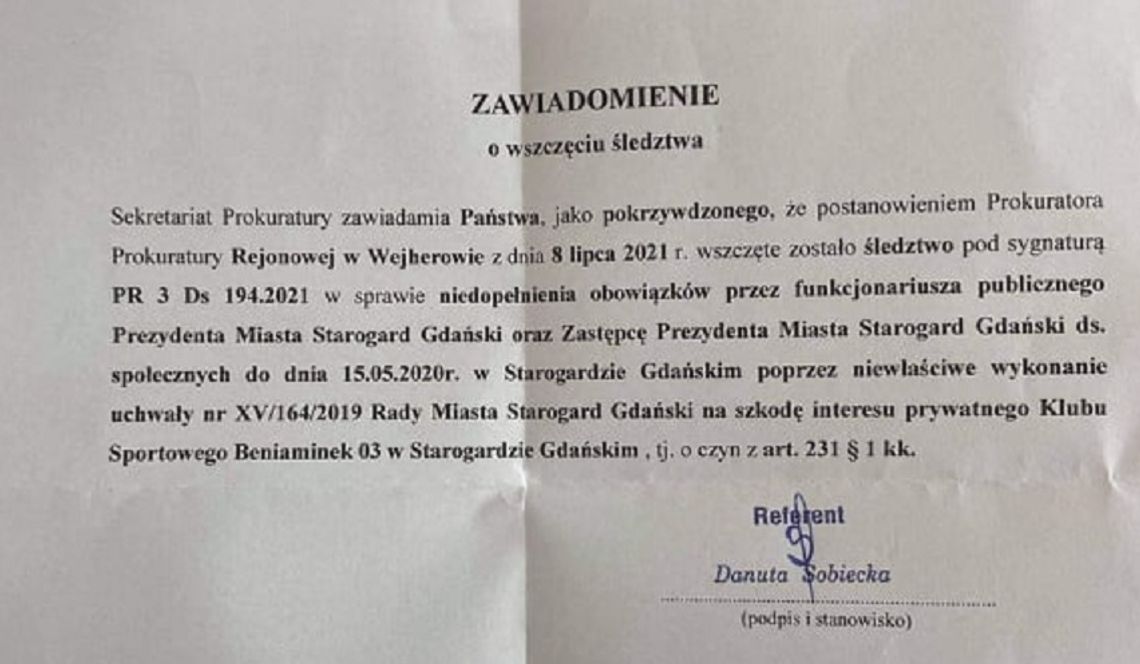 Władze miasta pod lupą prokuratury. Mogło dojść do niedopełnienia obowiązków 