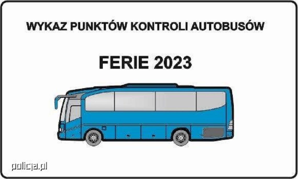 Wykaz punktów kontroli autobusów na Pomorzu - FERIE 2023