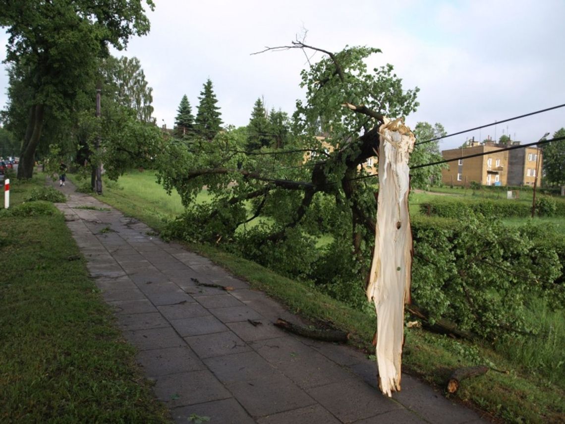 Zalane piwnice, zblokowane drogi – burza rozszalała się nad Kociewiem 