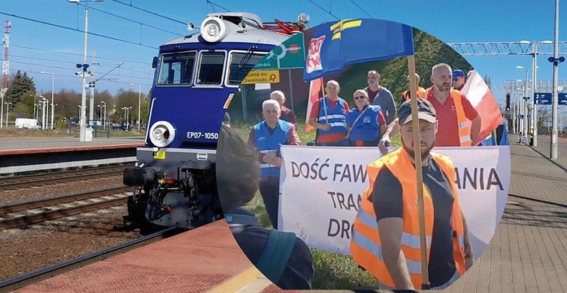 ZAPAŚĆ w kolejowym transporcie! Kolejarze wyszli na drogi! ZAPAŚĆ w kolejowym transporcie! Kolejarze wyszli na drogi!