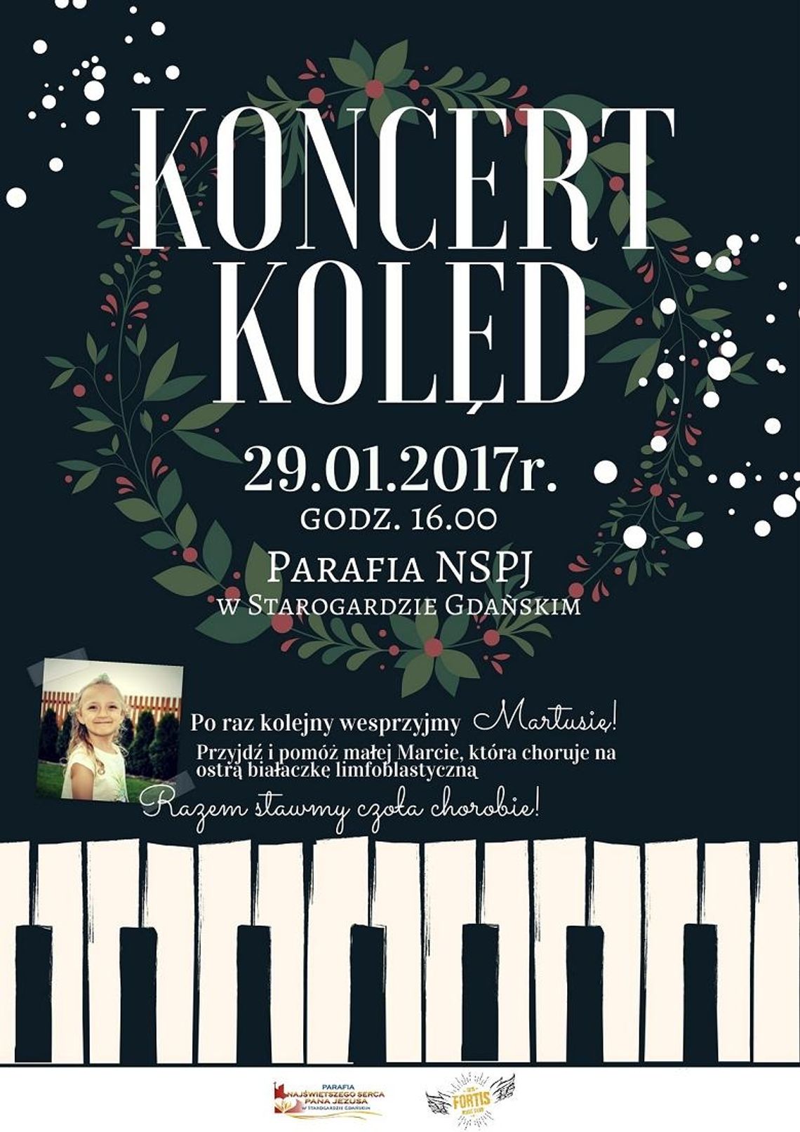 Zaśpiewają i pomogą Marcie. Koncert Kolęd Zespołu Fortis Zaśpiewają i pomogą Marcie. Koncert Kolęd Zespołu Fortis