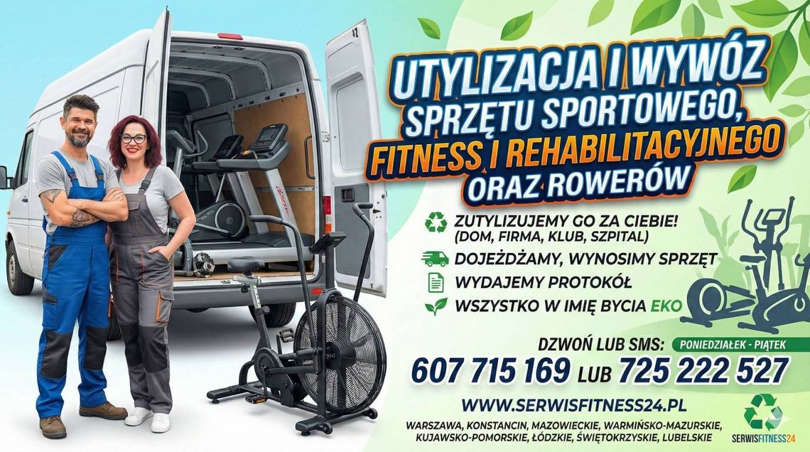 Utylizacja sprzętu fitness, rehabilitacyjnego i sportowego