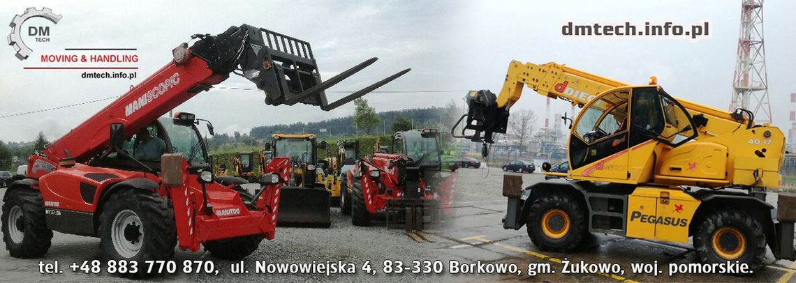 DmTech sp. z o.o. Wynajem, serwis ładowarek teleskopowych i wózków widłowych